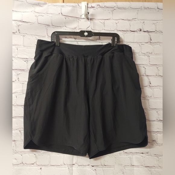 Lands' End Quick Dry Black Women's Swim Shorts 20W - Picture 1 of 9